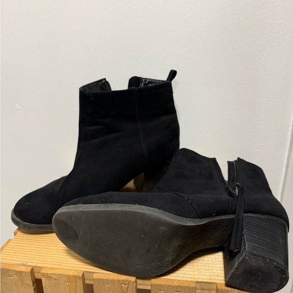 Black Suede Ankle Boots - Picture 3 of 4